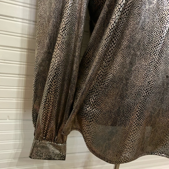Vintage Metallic Snake Skin Top Lauren Lee Shirt - Picture 2 of 6